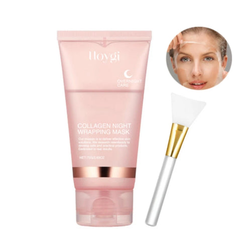 Collagen Overnight Wrapping Mask Elasticity & Hydration Hydrolyzed Collagen Peel off Mask Smooth & Tight Skin Korean Skin Care