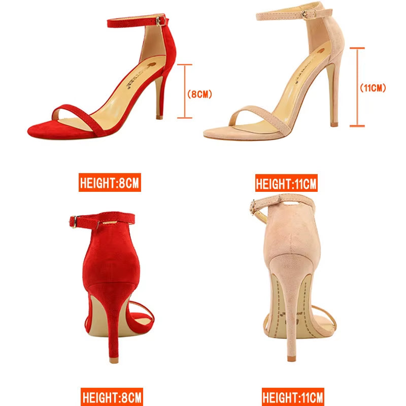 BIGTREE Shoes Super High Heels Suede Women Heels Open Toe Woman Pumps Sexy Party Shoes Stiletto Heels Summer Women Sandals 2026