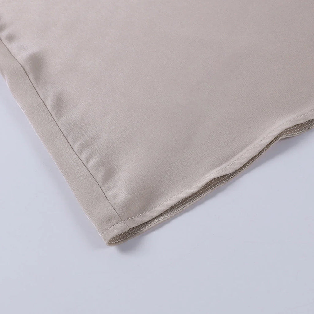 Lange Chiffon & Satijnen Jurk Met Pailletten En Elegante V-Hals