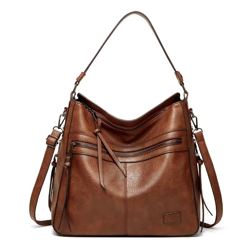 Winter Vintage PU Leather Handbag Tassel Women Bag Hand Bag Fashion Shoulder Bags for Women 2024 Luxury Totes Bag Bolso Mujer
