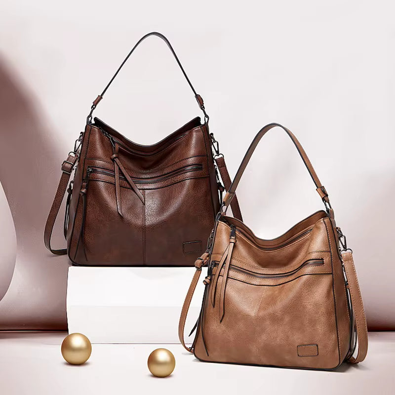 Winter Vintage PU Leather Handbag Tassel Women Bag Hand Bag Fashion Shoulder Bags for Women 2024 Luxury Totes Bag Bolso Mujer