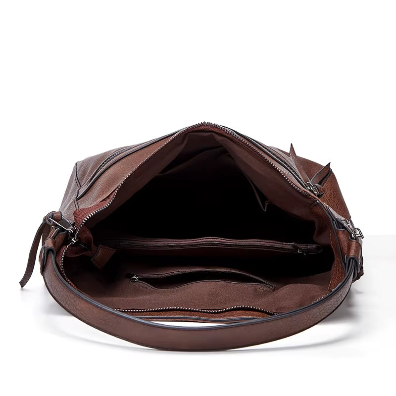 Winter Vintage PU Leather Handbag Tassel Women Bag Hand Bag Fashion Shoulder Bags for Women 2024 Luxury Totes Bag Bolso Mujer