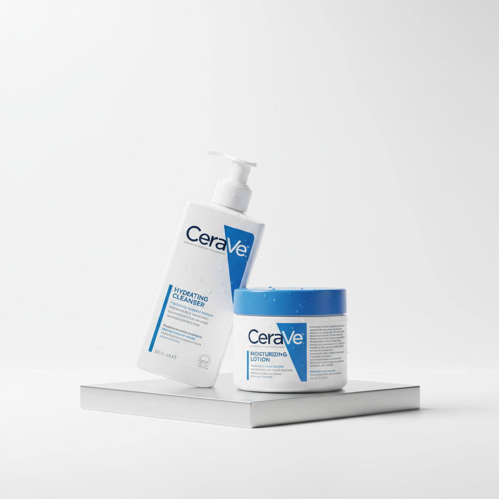 Cerave - Routine Hydratante - Gel Moussant 88 Ml + Lait Hydratant 473 Ml - Nettoie, Hydrate & Préserve La Barrière Cutanée - Soins Aux 3 Céramides Essentiels - Peau Mixte À Grasse