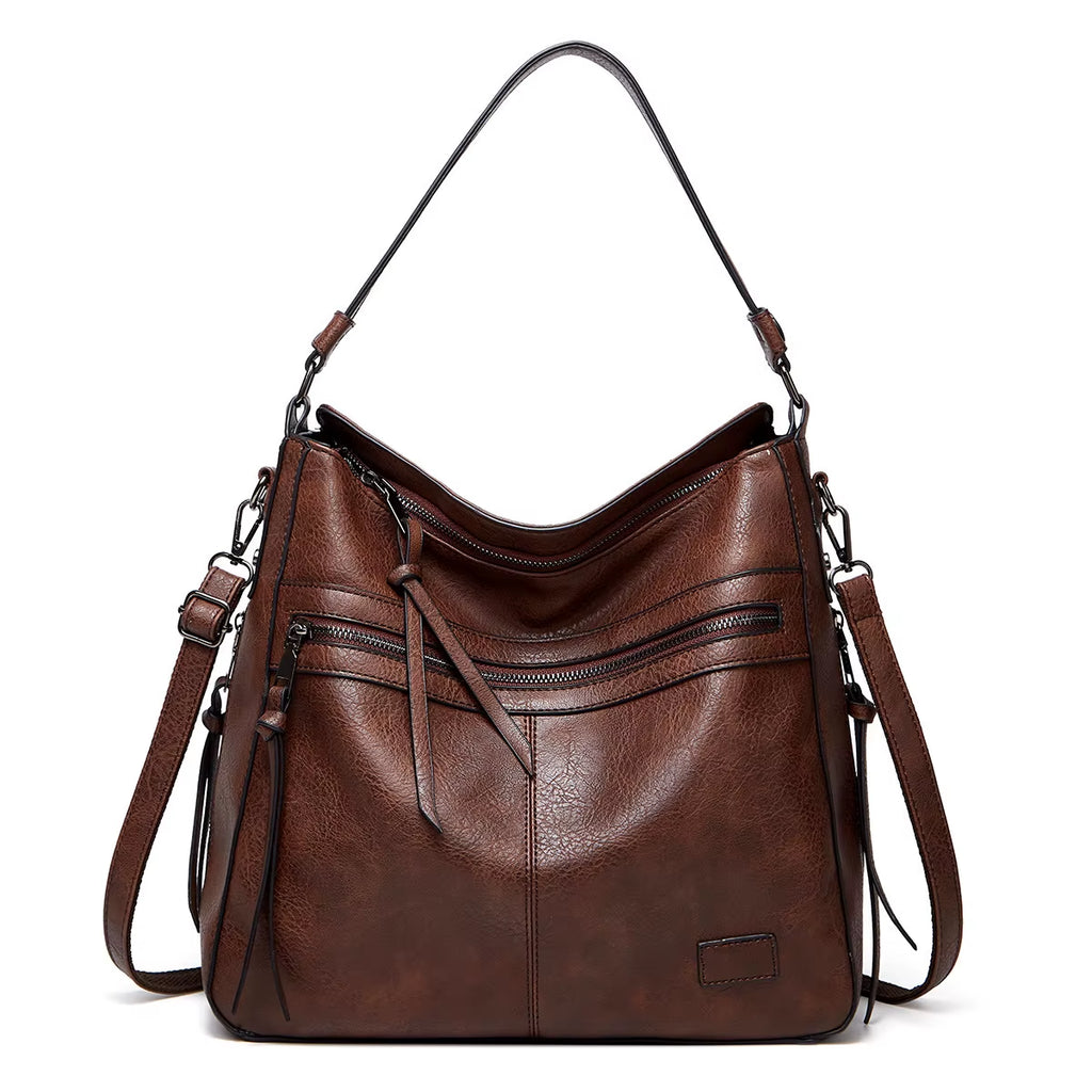 Winter Vintage PU Leather Handbag Tassel Women Bag Hand Bag Fashion Shoulder Bags for Women 2024 Luxury Totes Bag Bolso Mujer