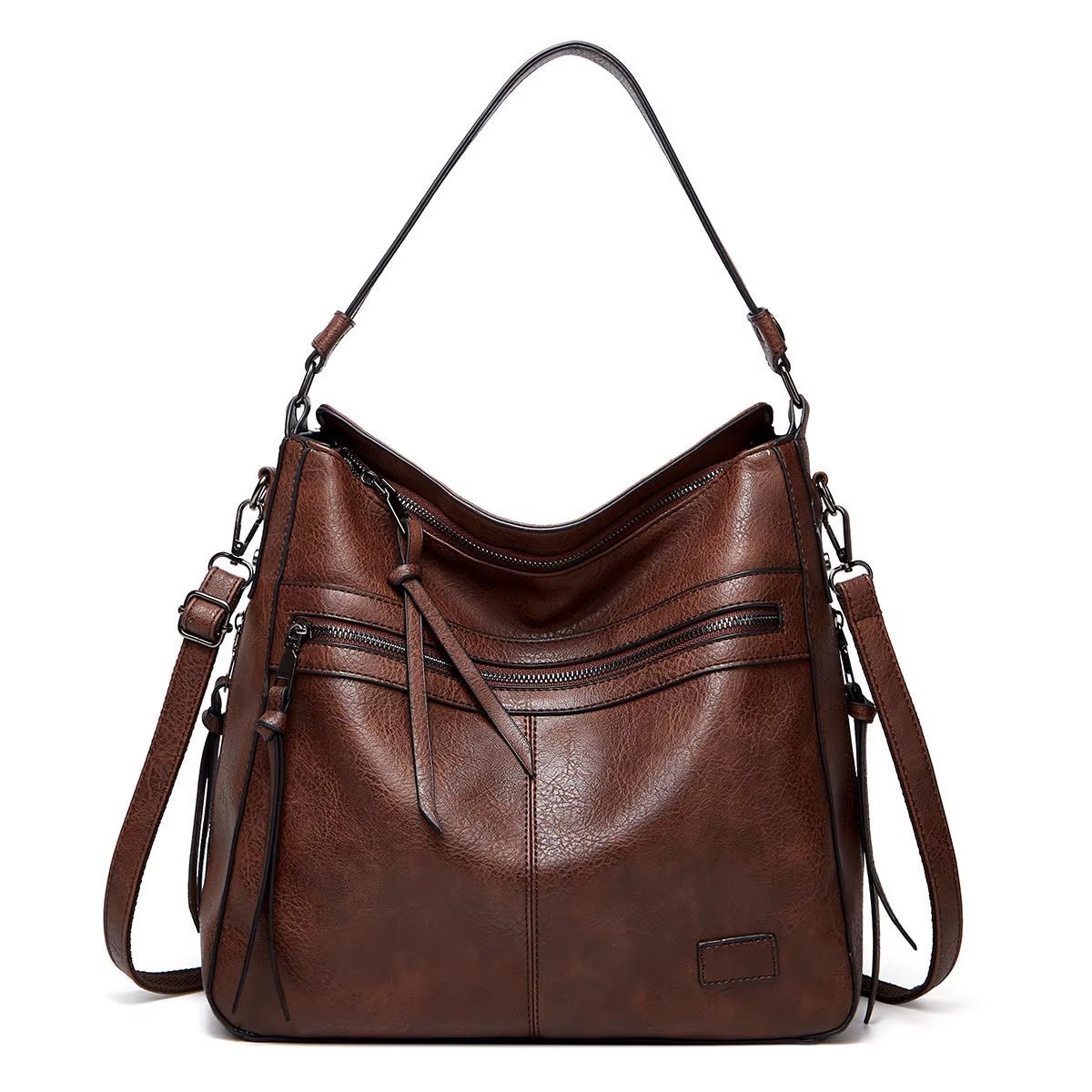 Winter Vintage PU Leather Handbag Tassel Women Bag Hand Bag Fashion Shoulder Bags for Women 2024 Luxury Totes Bag Bolso Mujer