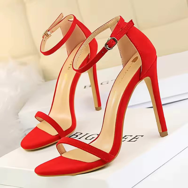 BIGTREE Shoes Super High Heels Suede Women Heels Open Toe Woman Pumps Sexy Party Shoes Stiletto Heels Summer Women Sandals 2026